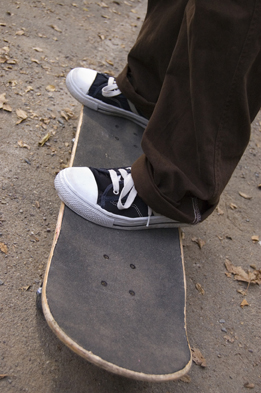This is a photo of a person skateboarding.