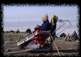 This is a photo of Jim Milina on Mount Kilimanjaro.