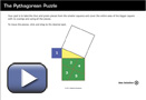 This is a play button that opens Pythagorean Puzzel.