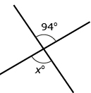 This is an illustration of vertically opposite angles.