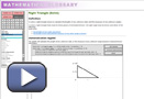 This play button opens Right Triangle (Solve).
