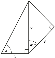 This is an illustration of an adjacent right triangle.