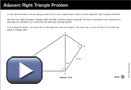 This is a play button that opens the Adjacent Right-Triangle Problem demonstration.