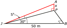 This is an iIllustration of a power pole and dimensions to measure its height.