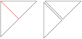 These are illustrations of tangrams created from paper folding.