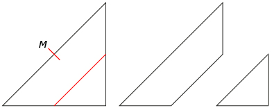 These are illustrations of tangrams created from paper folding.