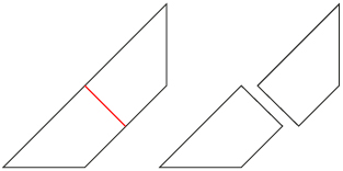 These are illustrations of tangrams created from paper folding.