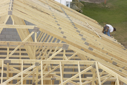 This is an image of a house under construction.