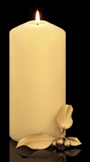 This is a photo of a cylindrical candle.