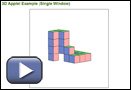 This play button opens 3D Applet Example (Single Window).