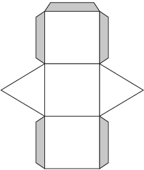 This is a geometric net of a triangular prism.