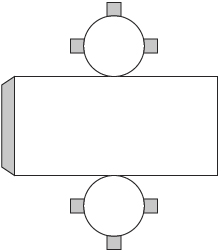 This is a geometric net of a cylinder.