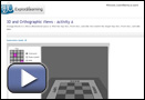 This play button opens the 3-D and Orthographic Views - Activity A applet.