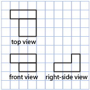This is an illustration of three orthographic views.
