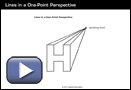 This play button opens the animation Lines in a One-Point Perspective.