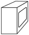 This is an illustration of a TV seen in one-point perspective.