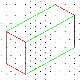 This is a graphic of an isometric diagram six centimetres high, four centimetres wide, and ten centimetres long.
