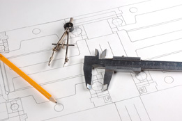 This is a photo of instruments used to draw scaled diagrams.
