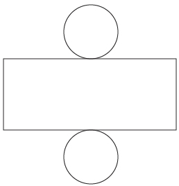 This is an illustration of the net of a cylinder.
