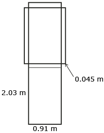 This is a sketch of the surface area of Jenn’s front door.