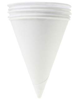 This is an image of a conical shaped paper cup.