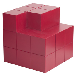 This graphic is a figure composed of cubes.