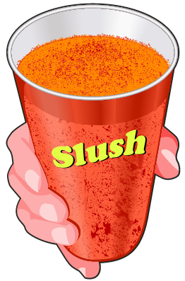 This is an illustration of a slush cup.