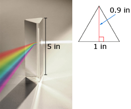 This is a photo of a triangular prism.