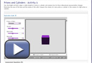 This is a play button that opens Prisms and Cylinders - Activity A.