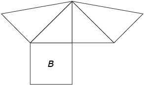 This image shows the net of a pyramid.
