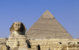 This is a photo of the Pyramid of Khafre.