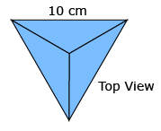 This is a graphic of a regular tetrahedron.