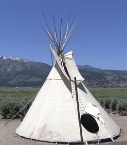 This is a photo of a teepee.