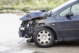 This is an image of a car after a car accident.