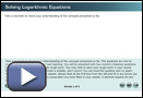 This is a play button that opens Solving Logarithmic Equations.