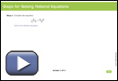 This is a play button that opens Steps for Solving Rational Equations.