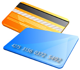 This is a photo of two sides of a credit card. 