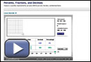 This play button opens Percent, Fractions, and Decimals.