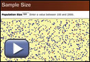 This play button opens Sample Size.