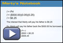 This play button opens Marty's Notebook.