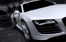 This is a photograph of a white sportscar.