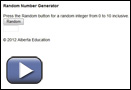 This is a play button for Random Number Generator.