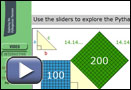 This play button opens Exploring the Pythagorean Theorem.