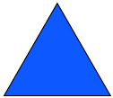 This is a blue triangle.