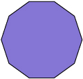 This is a purple decagon.
