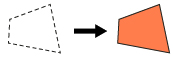 This image shows a horizontal translation. One shape has been slid to the right.