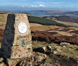 This is a photograph of a trig point.