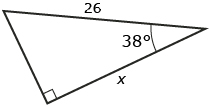 This illustration shows a right triangle.