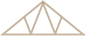 This is a diagram of a Fink truss.