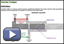 This play button opens Vernier Caliper.